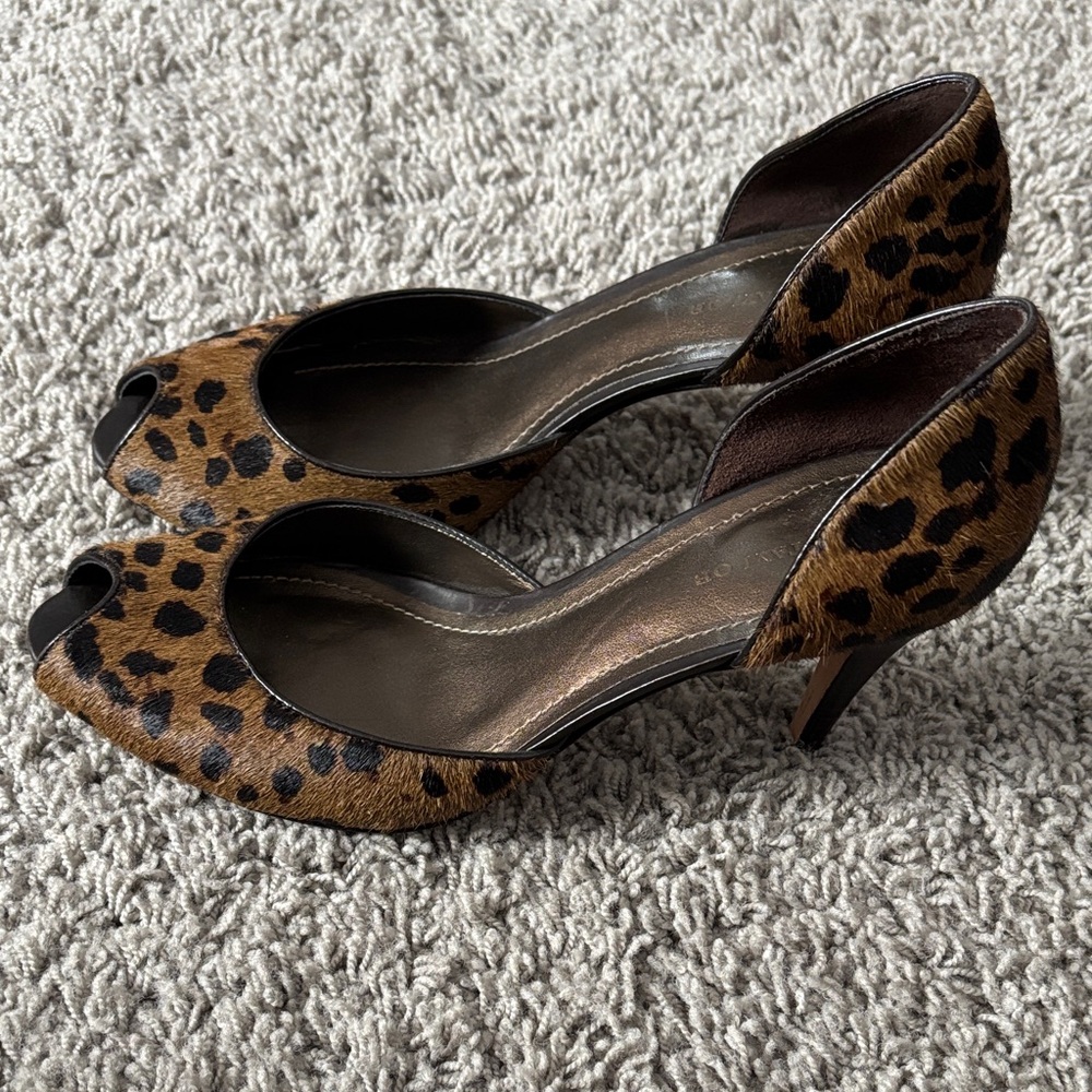 Ann Taylor Leopard Print Peep-Toe Heels - Picture 14 of 14